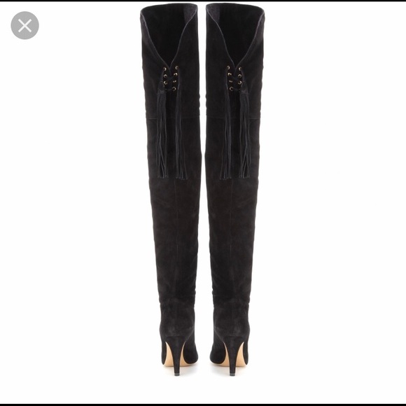 Chloe Black Hannah Suede Over- the-knee Boots - Picture 2 of 4